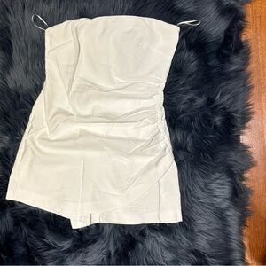 ZARA White Skort Romper size L